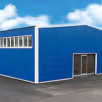 Прямостенний ангар проліт від 8 до 150 м крок колон 3-9 м