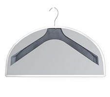 Чохол для одягу довжини ПВХ 37*21 мм колір білий