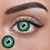 Зелені Кольорові Контактні Лінзи Грін2  | Лінзи для краси ( Нульовки ) | Натуральні-Природні | Для світлих - чорних очей