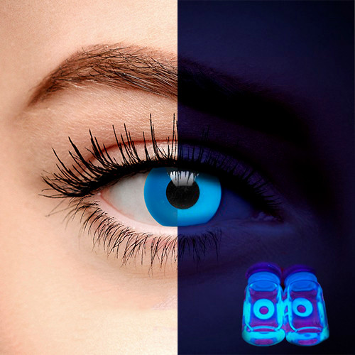 Кольорові лінзи світні ELITE Lens "UV Мега блу" 2 шт.