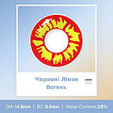 Жовті Кольорові Контактні Лінзи Жовті | Лінзи для краси ( Нульовки ) | Крейзі/Косплей/Хелловін| Для світлих – чорних очей, фото 2