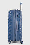 Велика пластикова валіза Three Birds 2024-13-4L синій, фото 4