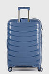 Велика пластикова валіза Three Birds 2024-13-4L синій, фото 5
