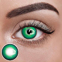 Зелені Кольорові Контактні Лінзи Грін Аква | Лінзи для краси ( Нульовки ) | Натуральні-Природні | Для світлих - чорних очей