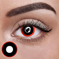 Чорні Кольорові Контактні Лінзи Дабл Спейс від ELITE Lens® | Лінзи для краси ( Нульовки ) | Крейзі/Косплей