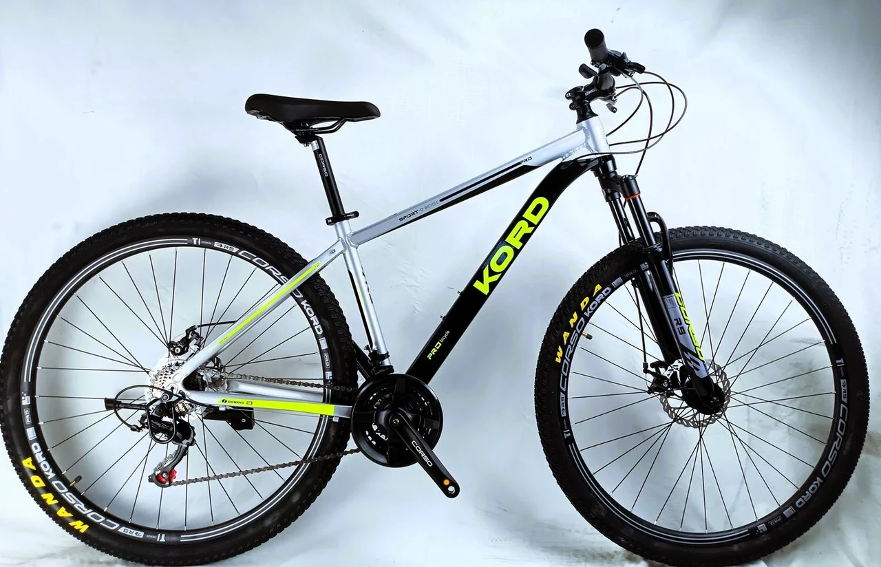 Велосипед гірський спортивний 29" Corso Kord KR-33214 сіро-чорний на зріст 156-170