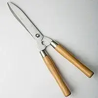 Кущоріз садовий із дерев'яною ручкою рівне лезо