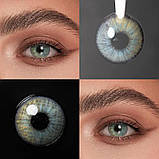 Зелені Кольорові Контактні Лінзи Мальдівс | Лінзи для краси | Натуральні-Природні | Для світлих - чорних очей, фото 2