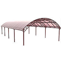 Металеві навіси-зернотоки з різним видом покриття