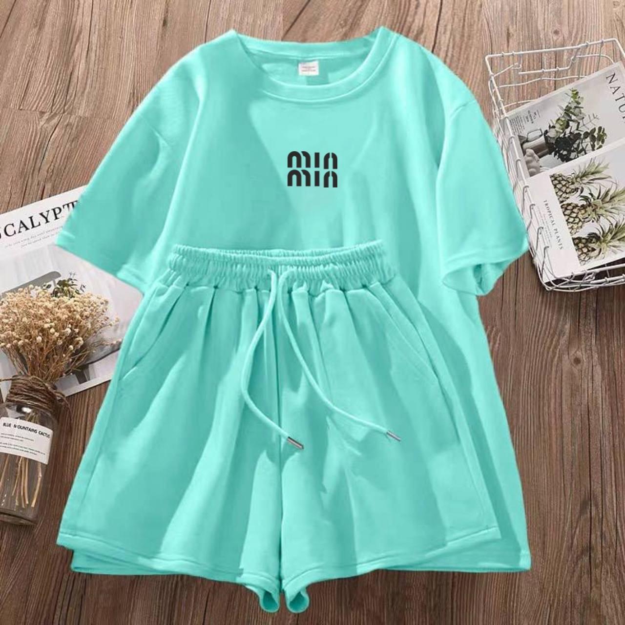 Літній костюм AO585 Мятний Oversize S-L