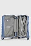 Велика пластикова валіза Three Birds 2024-13-4L синій, фото 7