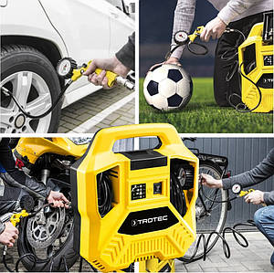 Повітряний компресор Trotec PCPS 10-1100 | Для підкачки автомобільних шин, мотоциклів, велосипедів, м’ячів, надувних ліжок, човнів