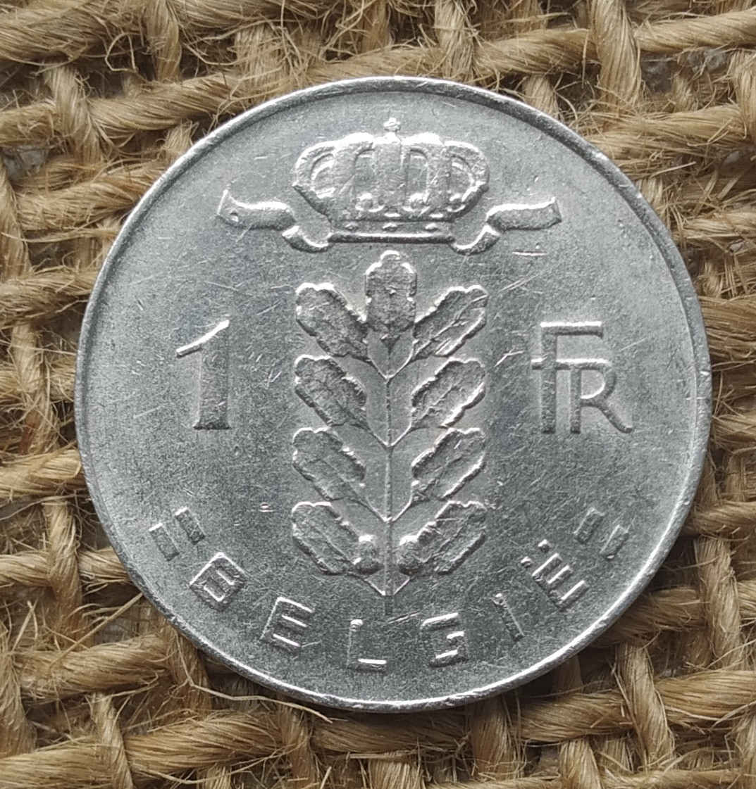 1 франк 1975 року. Бельгiя