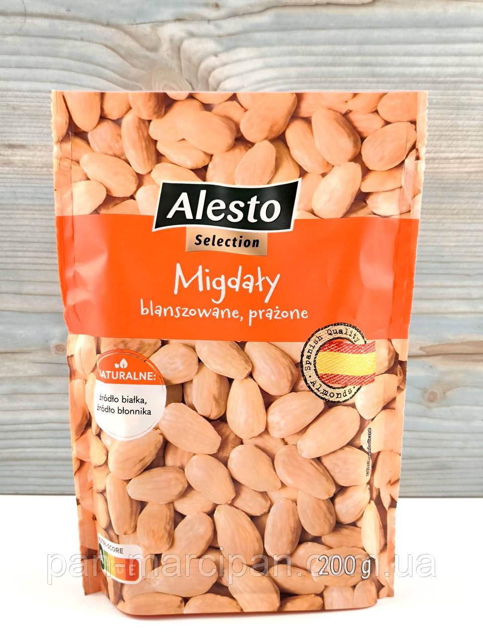 Мигдаль бланшований смажений Alesto Miggaly blanszowane prazone 200 г Іспанія, фото 1