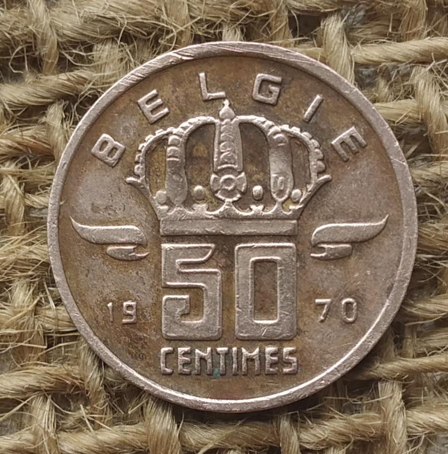 50 сантимiв 1970 року. Бельгiя