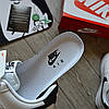 Чоловічі кросівки Nike Air Force 1 White Black Найк Форси біло-чорні на весну шкіряні весняні, фото 7