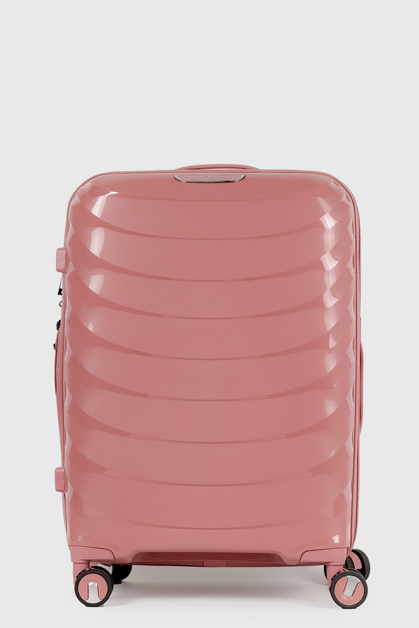 Середня пластикова валіза Three Birds 2024-13-8M рожева, фото 1