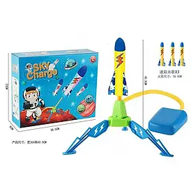 Ігровий дитячий набір "Запускач 55801 A-1" установка, 3 м'які ракети, трубка, в коробці