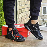 Чоловічі Кросівки Nike Air Max 270 Black Чорні Найк Аір Макс Текстиль 41,42,43,44,45 розміри