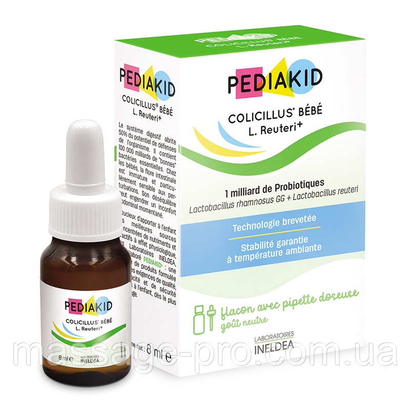 Краплі від коліків Pediakid Colicillus Bebe L. Reuteri + 8 мл Дитячі краплі від животика Педіакід від коліків, фото 1