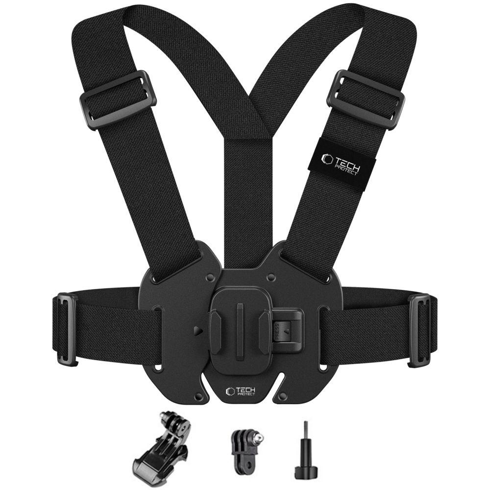 Нагрудне кріплення Tech-Protect GA100 Chest Mount для GoPro / DJI, Black (5906302371761)