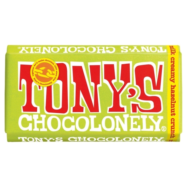 Шоколад з горіхами Tony's Chocolonely Milk Creamy Hazelnut Crunch молочный 180г