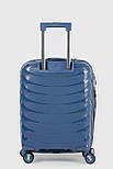Маленька пластикова валіза ручна поклажа Three Birds 2024-13-4S синя, фото 5
