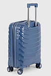 Маленька пластикова валіза ручна поклажа Three Birds 2024-13-4S синя, фото 4