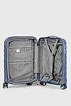 Маленька пластикова валіза ручна поклажа Three Birds 2024-13-4S синя, фото 7