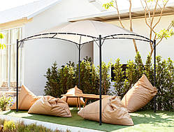 Павільйон із міцною сталевою конструкцією 305 x 305 см бежевий VOMERO