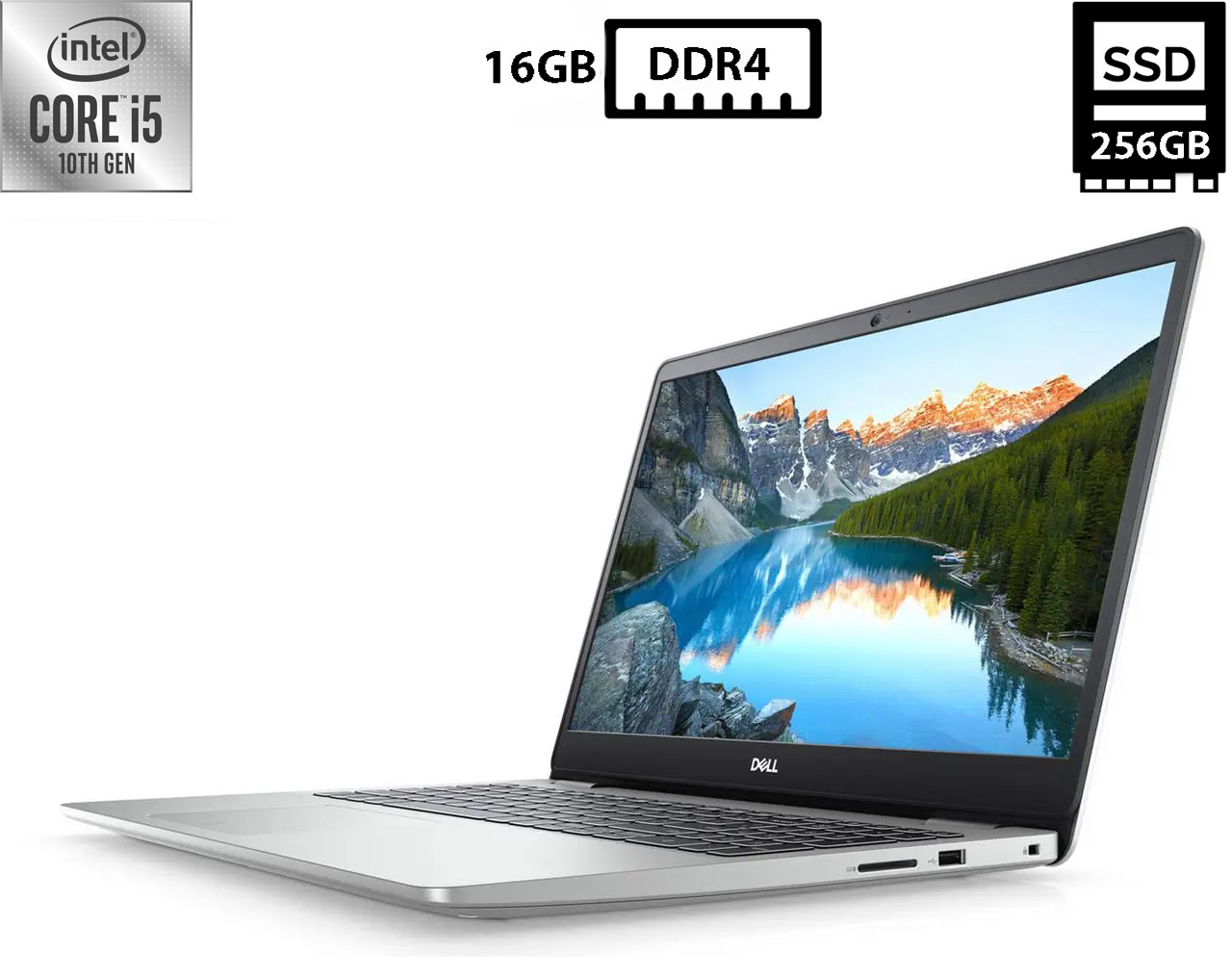 Ноутбук Dell Inspiron 5593/15.6” IPS 1920x1080/Core i5-1035G1 1.00GHz/16GB DDR4/SSD 256GB/Intel UHD Graphics Камера Б/В