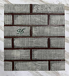 Фасадні термопанелі під цеглу із захисною плівкою, гнучкий клінкер.Колір 96, фото 3