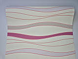 Шпалери вінілові 10 × 0.53 м 53916, з хвилястим візерунком у рожевих і сірих тонах для вітальні, спальні, передпокою, фото 3