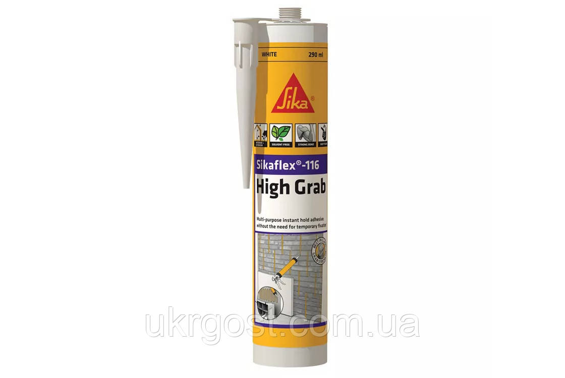Конструкційний клей високої хватки Sikaflex-116 High Grab Sika Білий 290 мл (630698)