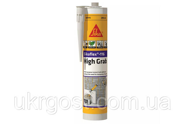 Конструкційний клей високої хватки Sikaflex-116 High Grab Sika Білий 290 мл (630698), фото 1
