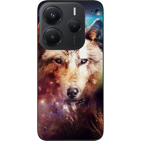 Чохол силіконовий Case для Xiaomi Redmi Note 14 5G з картинкою Космічний вовк, фото 1