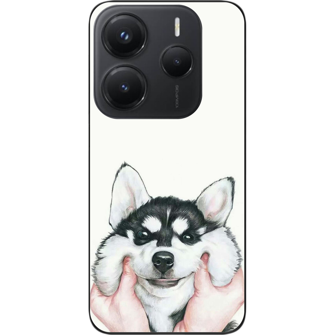 Бампер силіконовий Case для Xiaomi Redmi Note 14 5G з малюнком Хаскі