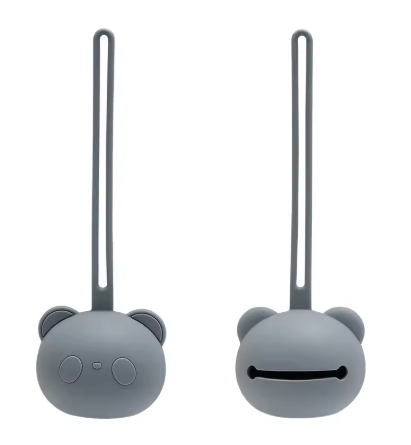 Силіконовий контейнер для пустушки Panda BIBS -  Gray, фото 1