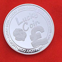 Посріблена Щаслива Монета з чотирилистою конюшиною притягує великі гроші Lucky Coin