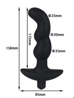 Чоловічий вібратор простати Ripple Rider Анальна пробка 10 режимів чорна, фото 1