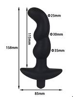 Чоловічий вібратор простати Ripple Rider Анальна пробка 10 режимів чорна