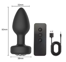 Анальна пробка 9 см Вібратор з пультом керування Масажер простати Мастурбатор Анальні Секс-іграшки