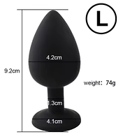 Силіконова Анальна пробка 9см Flight of Fancy Анальний тренажер чорний