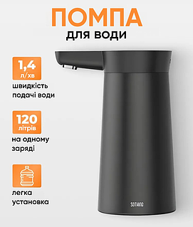 Електрична помпа для води Sothing Water Pump Wireless, Black