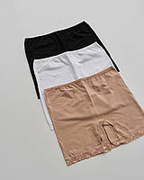 Панталоны женские однотонные батальные бежевые хлопчатобумажные