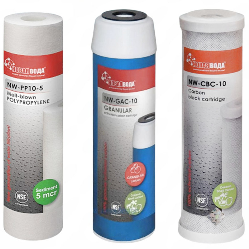 Комплект картриджів для зворотного осмосу Нова Вода NW-K301 Premium, фото 1