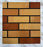 Фасадні термопанелі під цеглу із захисною плівкою, гнучкий клінкер.Колір 87, фото 2