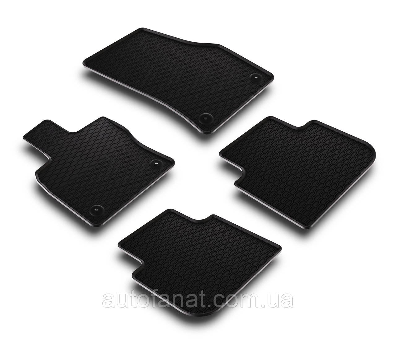 Коврики VW Tiguan Allspace 2017-2024, Skoda Kodiaq​​​​​​​ 2016-2023, в салон гумові 4шт. Geyer & Hosaja Польща (904/4C)