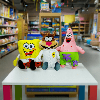 Набір м'яких іграшок «Спанч Боб, Сенді та Патрік» (3 шт) - плюшеві герої улюбленого мультфільму, фото 2