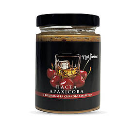 Арахісова паста з вишнями, амаретто та молочним шоколадом  300г (скло)